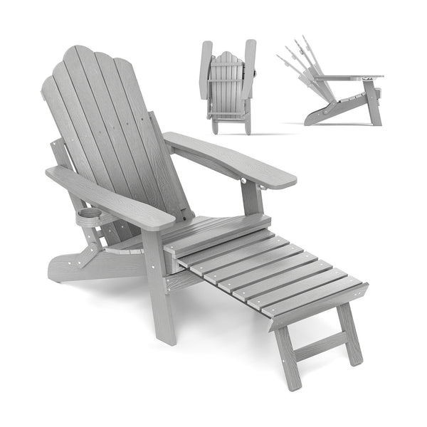 4-position backrest meets your multiple relaxing demands<br>Made of high-quality HIPS which is weatherproof<br>Stainless steel screws for longer service life and stronger structure<br>Ergonomic seat with wide armrests and footrest for more comfort<br>Rota