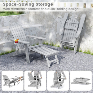 4-position backrest meets your multiple relaxing demands<br>Made of high-quality HIPS which is weatherproof<br>Stainless steel screws for longer service life and stronger structure<br>Ergonomic seat with wide armrests and footrest for more comfort<br>Rota