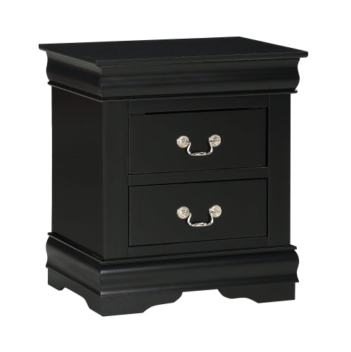 Louis Philip Night Stand Black