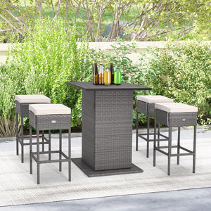 Hidden shelves beneath the tabletop for extra storage space<br>The ergonomic footrest creates a perfect space to rest your feet<br>Soft cushions with high-density fillings padded for ultimate comfort<br>Keep cushions from moving thanks to the fixing ropes