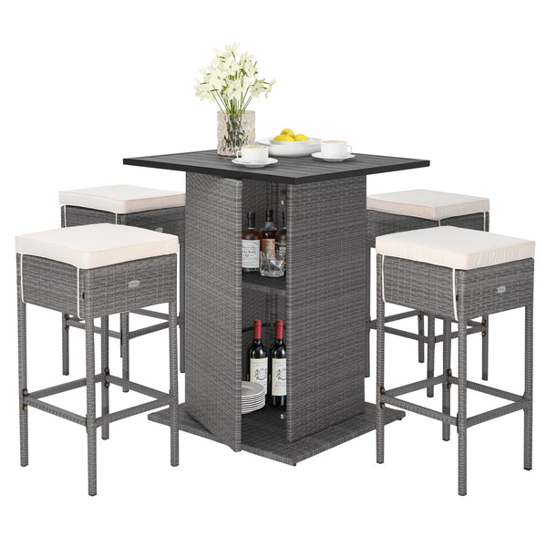 Hidden shelves beneath the tabletop for extra storage space<br>The ergonomic footrest creates a perfect space to rest your feet<br>Soft cushions with high-density fillings padded for ultimate comfort<br>Keep cushions from moving thanks to the fixing ropes