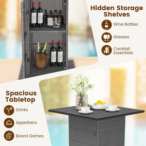 Hidden shelves beneath the tabletop for extra storage space<br>The ergonomic footrest creates a perfect space to rest your feet<br>Soft cushions with high-density fillings padded for ultimate comfort<br>Keep cushions from moving thanks to the fixing ropes