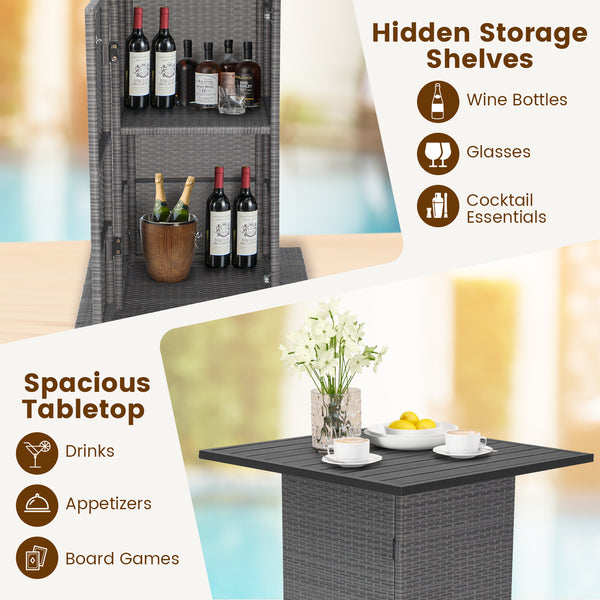 Hidden shelves beneath the tabletop for extra storage space<br>The ergonomic footrest creates a perfect space to rest your feet<br>Soft cushions with high-density fillings padded for ultimate comfort<br>Keep cushions from moving thanks to the fixing ropes