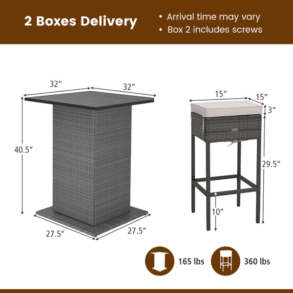 Hidden shelves beneath the tabletop for extra storage space<br>The ergonomic footrest creates a perfect space to rest your feet<br>Soft cushions with high-density fillings padded for ultimate comfort<br>Keep cushions from moving thanks to the fixing ropes
