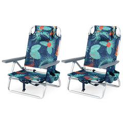 5 adjustable backrest positions for personalized comfort<br>Easy armrest lift mechanism for quick reclining changes<br>Side cup holder and mesh pocket keep essentials handy<br>Zippered insulated cooler bag maintains drinks cold longer<br>Dual-purpose supp
