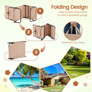4-position adjustable backrest allows you to sit up  recline  and lay down<br>Safe locking device for firm backrest fixation<br>Powder-coated metal frame with U-shaped legs for extra sturdiness<br>Made of 500D Oxford fabric  wear-resistant and breathable<