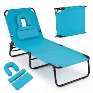 4-position adjustable backrest allows you to sit up  recline  and lay down<br>Safe locking device for firm backrest fixation<br>Powder-coated metal frame with U-shaped legs for extra sturdiness<br>Made of 500D Oxford fabric  wear-resistant and breathable<