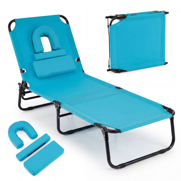 4-position adjustable backrest allows you to sit up  recline  and lay down<br>Safe locking device for firm backrest fixation<br>Powder-coated metal frame with U-shaped legs for extra sturdiness<br>Made of 500D Oxford fabric  wear-resistant and breathable<