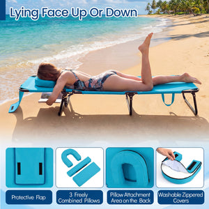 4-position adjustable backrest allows you to sit up  recline  and lay down<br>Safe locking device for firm backrest fixation<br>Powder-coated metal frame with U-shaped legs for extra sturdiness<br>Made of 500D Oxford fabric  wear-resistant and breathable<