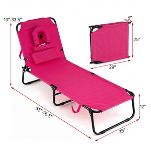 4-position adjustable backrest allows you to sit up  recline  and lay down<br>Safe locking device for firm backrest fixation<br>Powder-coated metal frame with U-shaped legs for extra sturdiness<br>Made of 500D Oxford fabric  wear-resistant and breathable<