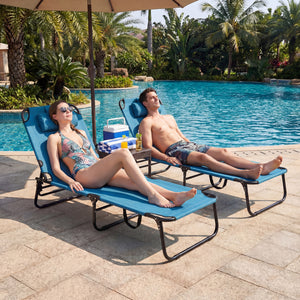 4-position adjustable backrest allows you to sit up  recline  and lay down<br>Safe locking device for firm backrest fixation<br>Powder-coated metal frame with U-shaped legs for extra sturdiness<br>Made of 500D Oxford fabric  wear-resistant and breathable<