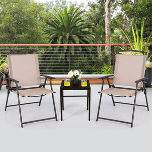 Selected fabric for breathability and quick-drying<br>Anti-rust steel frame for better outdoor adaptability<br>Non-slip foot pads for floor protection and strong stability<br>Save your outdoor space with foldable design<br>Convenient to carry with lightwe