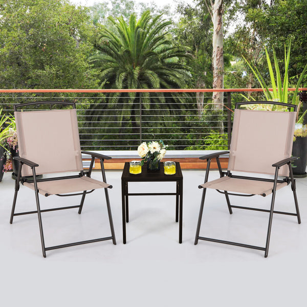 Selected fabric for breathability and quick-drying<br>Anti-rust steel frame for better outdoor adaptability<br>Non-slip foot pads for floor protection and strong stability<br>Save your outdoor space with foldable design<br>Convenient to carry with lightwe