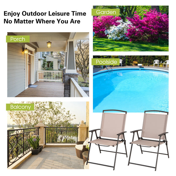 Selected fabric for breathability and quick-drying<br>Anti-rust steel frame for better outdoor adaptability<br>Non-slip foot pads for floor protection and strong stability<br>Save your outdoor space with foldable design<br>Convenient to carry with lightwe