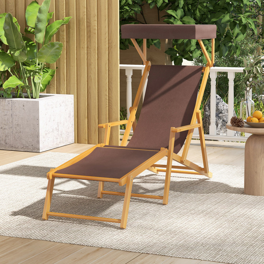Angle adjustable canopy provides you with optimal protection<br>4-position adjustable backrest gratifies your different requirements<br>Solid birch wood frame for anti-fading and anti-cracking performance<br>High-quality oxford fabric with PVC coating ens
