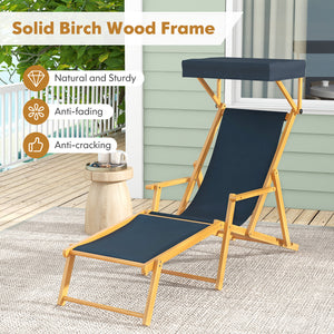 Angle adjustable canopy provides you with optimal protection<br>4-position adjustable backrest gratifies your different requirements<br>Solid birch wood frame for anti-fading and anti-cracking performance<br>High-quality oxford fabric with PVC coating ens