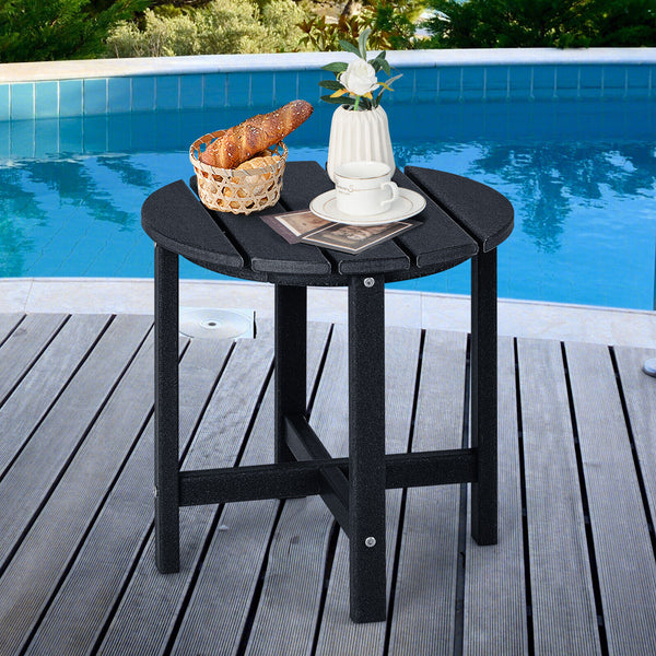 Remain its original color thanks to its sun-protective and colorfast HDPE material<br>Weather-resistant properties make this side table fit the outdoor environment<br>You can put this end table in the bathroom as well because it is waterproof<br>Endow thi