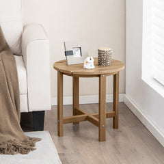 Remain its original color thanks to its sun-protective and colorfast HDPE material<br>Weather-resistant properties make this side table fit the outdoor environment<br>You can put this end table in the bathroom as well because it is waterproof<br>Endow thi