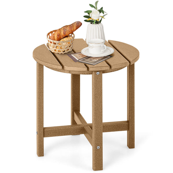 Remain its original color thanks to its sun-protective and colorfast HDPE material<br>Weather-resistant properties make this side table fit the outdoor environment<br>You can put this end table in the bathroom as well because it is waterproof<br>Endow thi