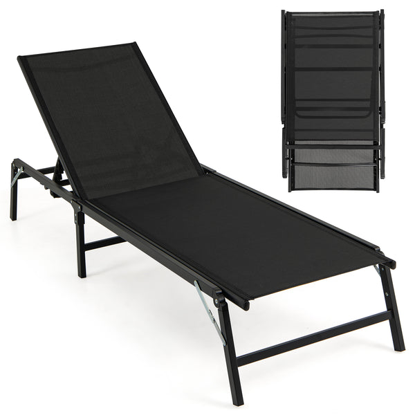 Please protect the lounge chairs with cover in rainy days for longer using<br>5-level adjustable backrest meets different requirements<br>Back adjustment device makes it easy to fix and adjust<br>High backrest offers comfortable back support<br>Lay down t