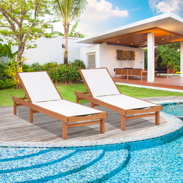 Great for reading  sunbathing  and taking a nap with 5-position adjustment<br>Avoid stuffiness even in the hot summer due to breathable and quick-drying fabric<br>Solid eucalyptus wood and sturdy steel for strong stability<br>Can be used by the whole fami