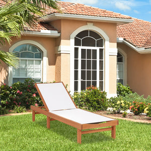 Great for reading  sunbathing  and taking a nap with 5-position adjustment<br>Avoid stuffiness even in the hot summer due to breathable and quick-drying fabric<br>Solid eucalyptus wood and sturdy steel for strong stability<br>Can be used by the whole fami