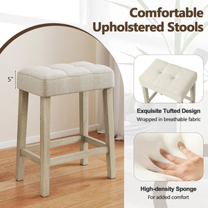 4-piece bar table set is a space-saving solution for your space<br>Stools can be stored under the table when not in use<br>Solid rubber wood legs with reinforced crossbars for a reliable construction<br>Non-slip foot pads for added stability<br>Side charg
