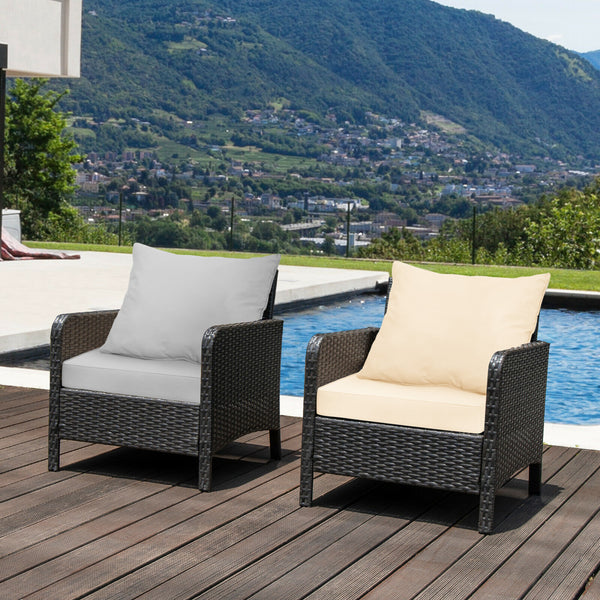 High resilience cotton for better sitting experience<br>Rope belts can firmly fix the seat cushion and are not easy to misplace during use<br>The thick and soft backrest can relieve waist soreness<br>The sun-proof function is ideal for both indoor and out