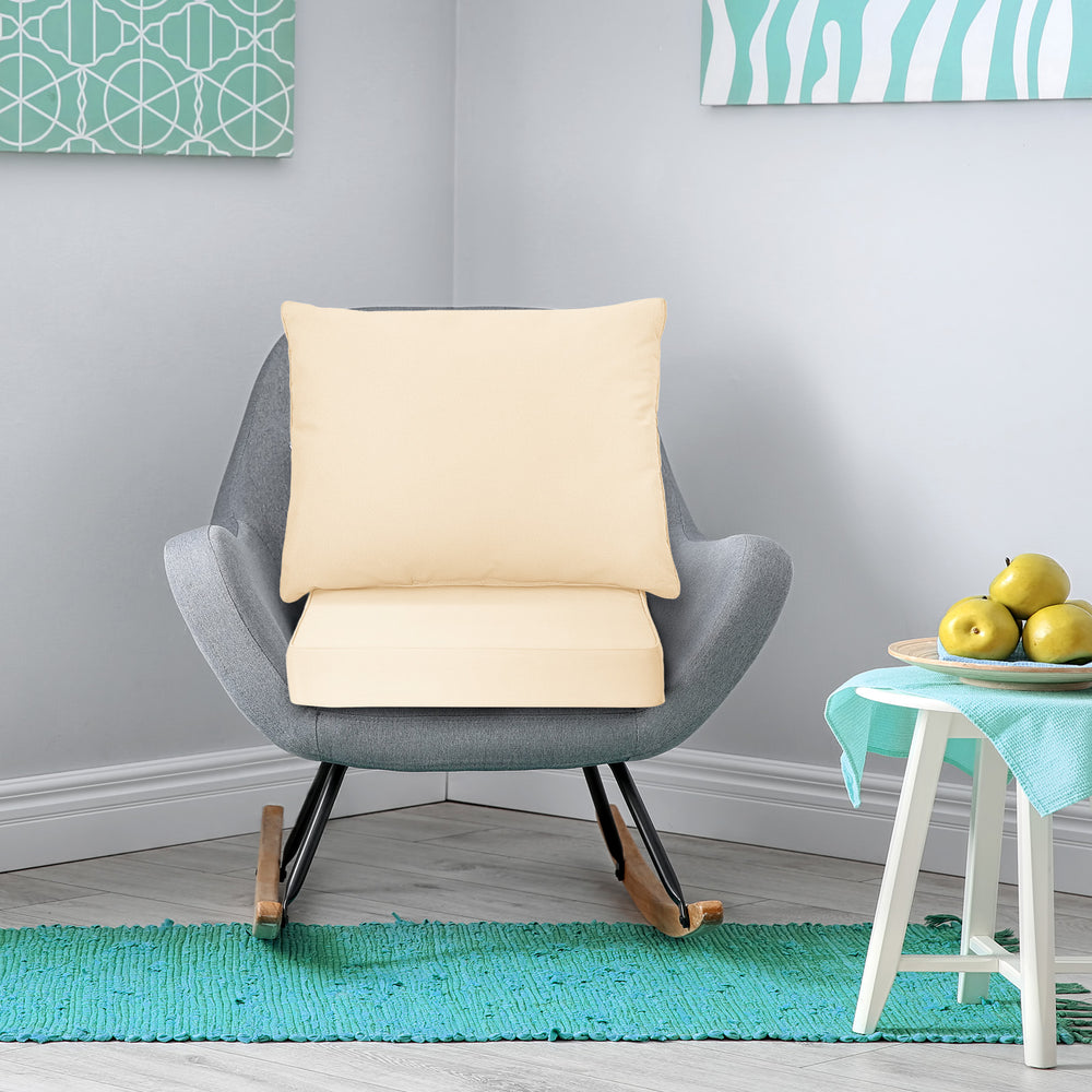High resilience cotton for better sitting experience<br>Rope belts can firmly fix the seat cushion and are not easy to misplace during use<br>The thick and soft backrest can relieve waist soreness<br>The sun-proof function is ideal for both indoor and out