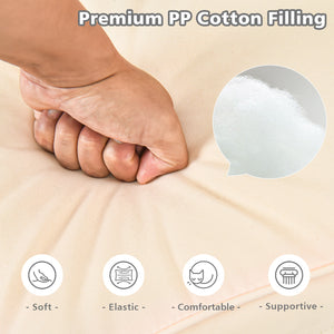 High resilience cotton for better sitting experience<br>Rope belts can firmly fix the seat cushion and are not easy to misplace during use<br>The thick and soft backrest can relieve waist soreness<br>The sun-proof function is ideal for both indoor and out