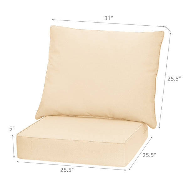 High resilience cotton for better sitting experience<br>Rope belts can firmly fix the seat cushion and are not easy to misplace during use<br>The thick and soft backrest can relieve waist soreness<br>The sun-proof function is ideal for both indoor and out