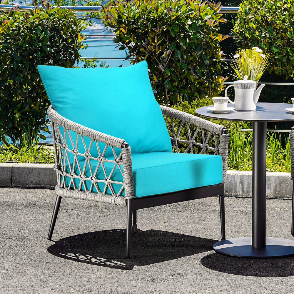 High resilience cotton for better sitting experience<br>Rope belts can firmly fix the seat cushion and are not easy to misplace during use<br>The thick and soft backrest can relieve waist soreness<br>The sun-proof function is ideal for both indoor and out