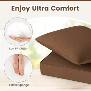 High resilience cotton for better sitting experience<br>Rope belts can firmly fix the seat cushion and are not easy to misplace during use<br>The thick and soft backrest can relieve waist soreness<br>The sun-proof function is ideal for both indoor and out
