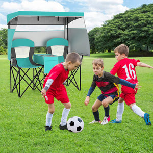 Utilize 1 back flip and 2 side shades for added sun coverage<br>3 shading curtains and the seats feature breathable mesh for ventilation<br>3 curtains feature a roll-up design  hook and loop fasteners to secure<br>Equipped with a silver-coated canopy  off