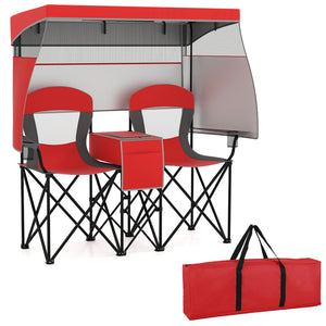 Utilize 1 back flip and 2 side shades for added sun coverage<br>3 shading curtains and the seats feature breathable mesh for ventilation<br>3 curtains feature a roll-up design  hook and loop fasteners to secure<br>Equipped with a silver-coated canopy  off