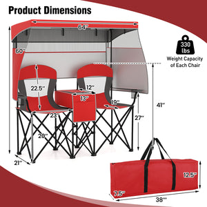 Utilize 1 back flip and 2 side shades for added sun coverage<br>3 shading curtains and the seats feature breathable mesh for ventilation<br>3 curtains feature a roll-up design  hook and loop fasteners to secure<br>Equipped with a silver-coated canopy  off
