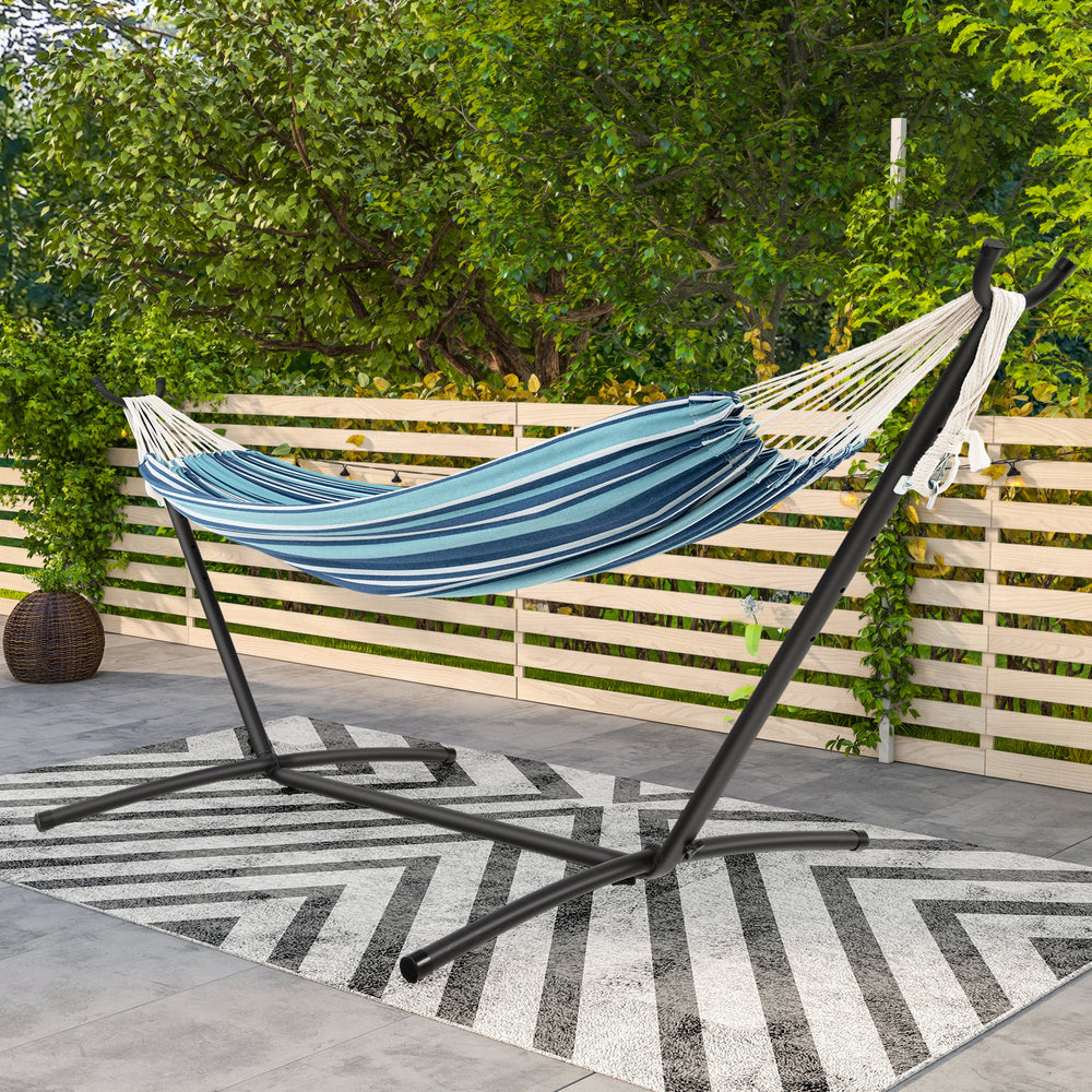 Make it fit your whole family with 6-level adjustable height<br>The selected fabric is breathable  skin-friendly and durable<br>Designed for portability with 2 included carrying cases<br>Reinforced metal support rings for the well-made details of the hamm