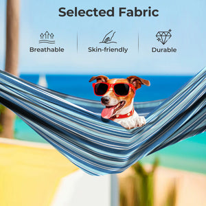 Make it fit your whole family with 6-level adjustable height<br>The selected fabric is breathable  skin-friendly and durable<br>Designed for portability with 2 included carrying cases<br>Reinforced metal support rings for the well-made details of the hamm
