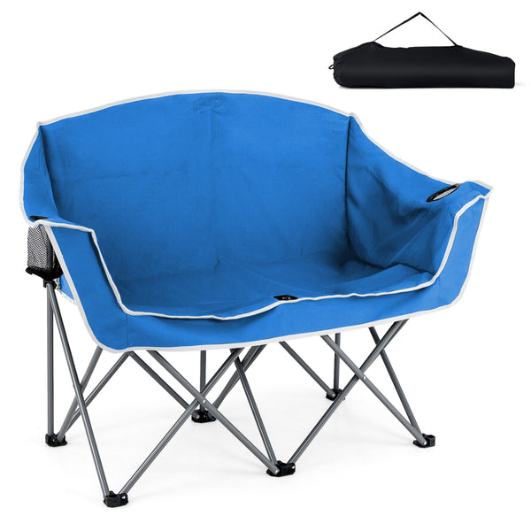 Boasts a heavy-duty metal frame that is wobble-free and long-lasting<br>Comfortable backrest  additional armrests  and wide seat surface for comfort<br>Skin-friendly oxford cloth is PVC-coated  tear-proof  wear-proof  and anti-fading<br>2 mesh cup holders