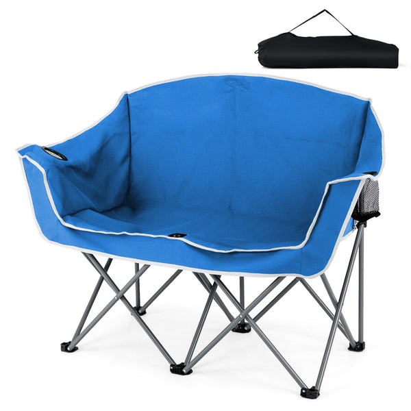 Boasts a heavy-duty metal frame that is wobble-free and long-lasting<br>Comfortable backrest  additional armrests  and wide seat surface for comfort<br>Skin-friendly oxford cloth is PVC-coated  tear-proof  wear-proof  and anti-fading<br>2 mesh cup holders