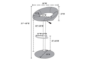 ADJUSTABLE BAR STOOL