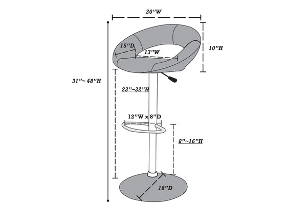 ADJUSTABLE BAR STOOL