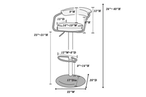 ADJUSTABLE BAR STOOL