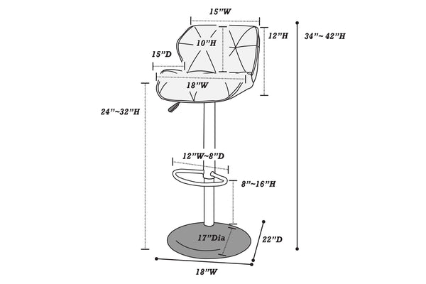ADJUSTABLE BAR STOOL