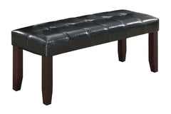DINING BENCH/BLACK PU