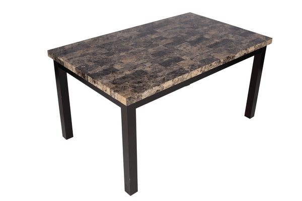 FAUX MARBLE DINING TABLE 60-" x 36-"