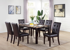 FAUX MARBLE DINING TABLE 60-" x 36-"