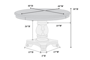 DINING TABLE DIA 48-"