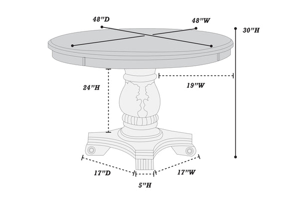 DINING TABLE DIA 48-"