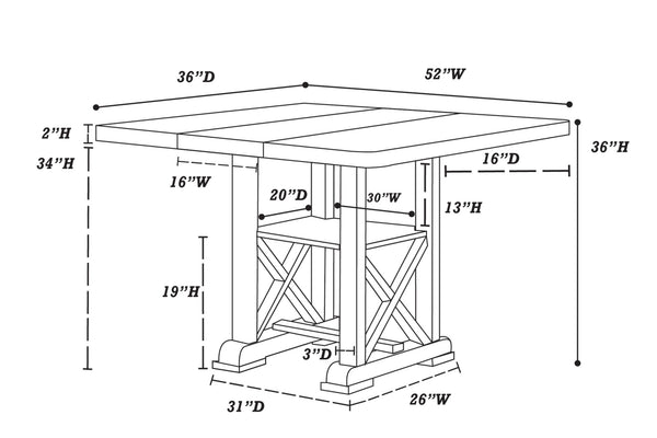 COUNTER HEIGHT TABLE